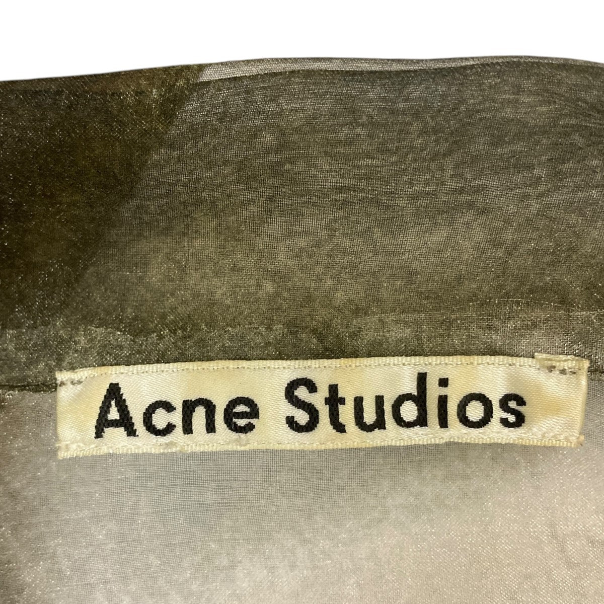 acne studios シアー　半袖トップス　シースルー　スタンプ柄パスポート acne studios シアー 半袖トップス シースルー スタンプ柄パスポート