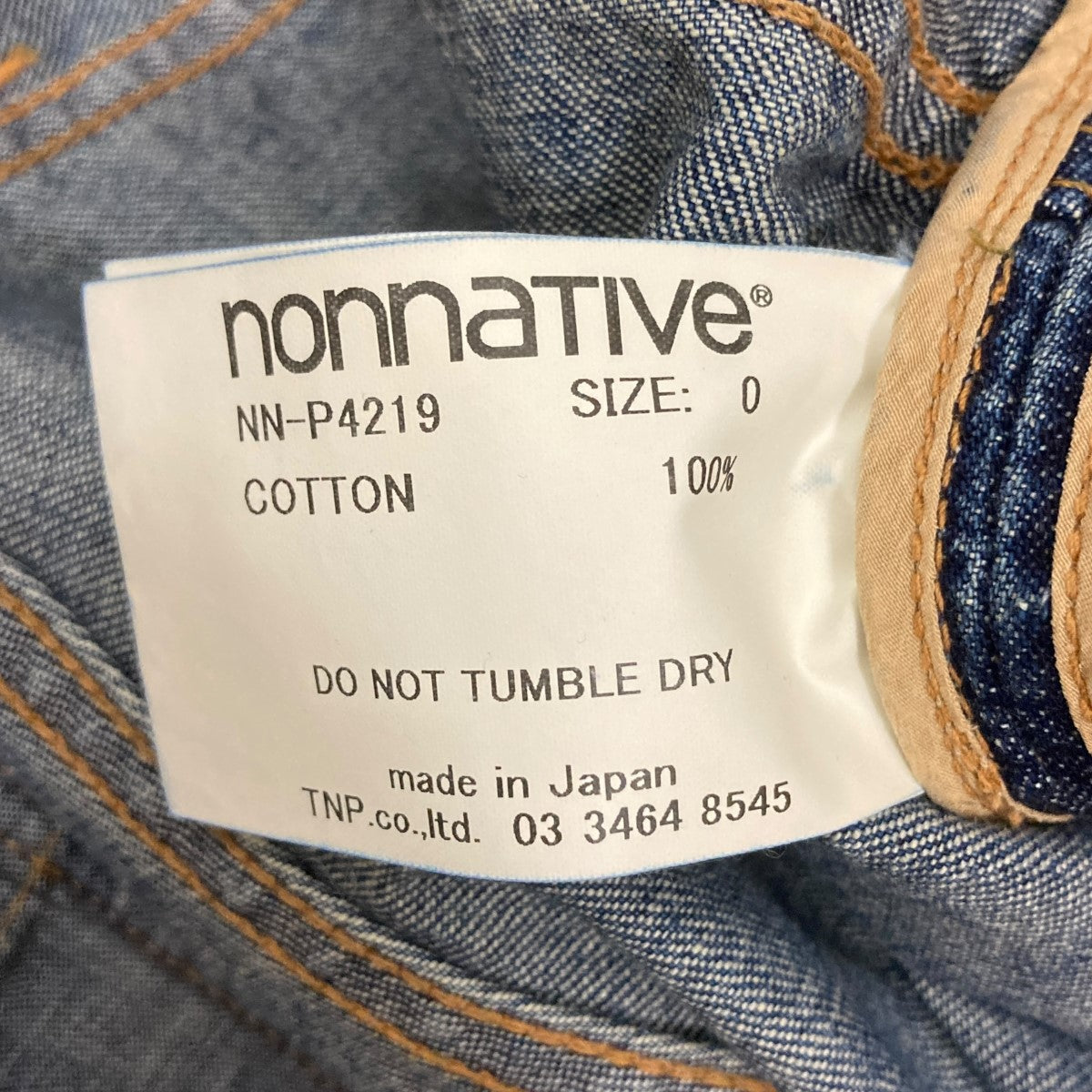 希少 ノンネイティブ　RANCHER BLOUSON 12oz DENIM nonnative TRUCKER BLOUSON COTTON 13.5oz DENIM VW LIGHT NN
