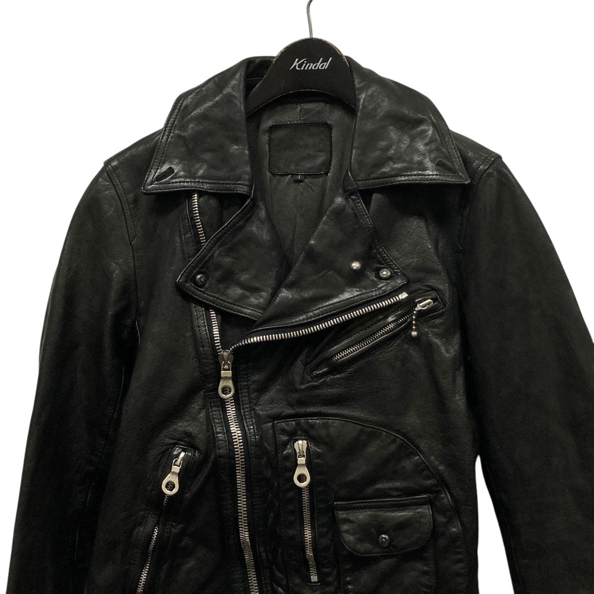 ISAMU KATAYAMA BACKLASH レザーライダースジャケットW1500-03 古着・中古-4枚目のアイテム画像