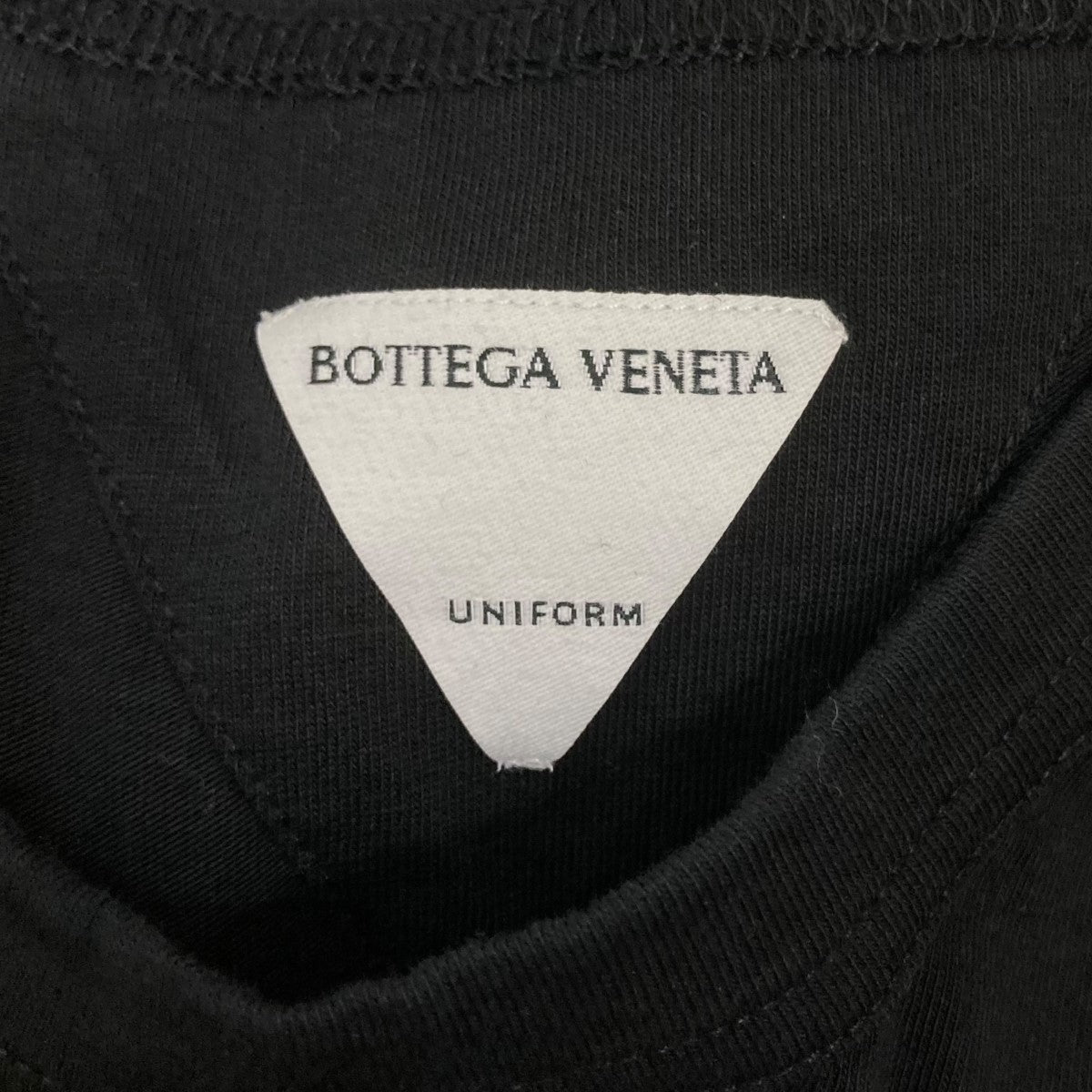 【美品】ボッテガヴェネタ Tシャツ 21年 ブラック×グリーン 661788 M ボッテガヴェネタ 22年 ダブルレイヤーコットンジャージー T
