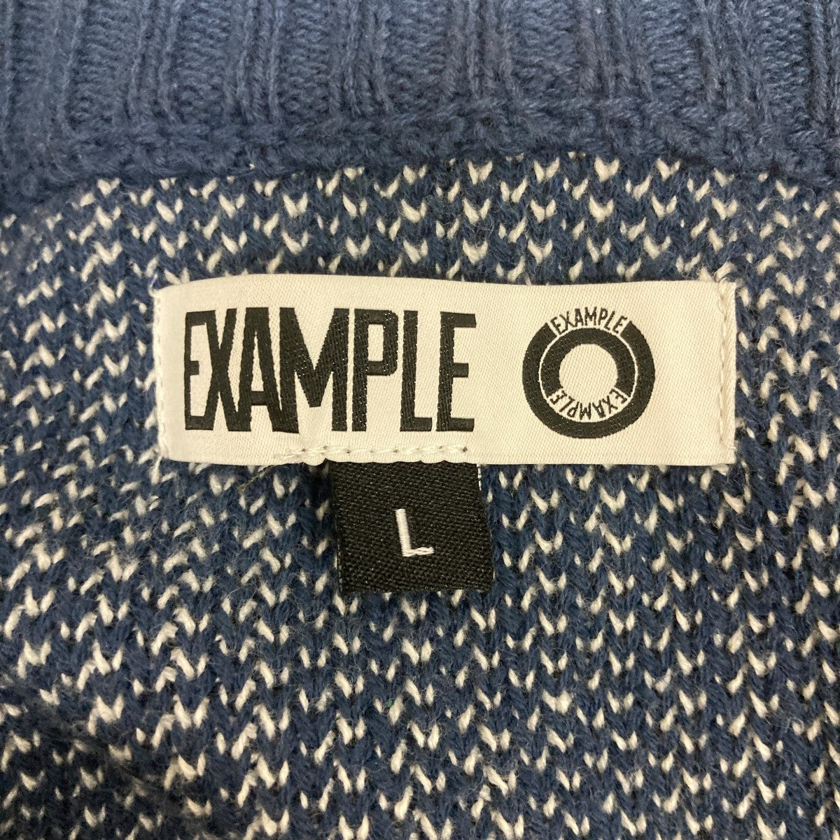 EX KNIT CARDIGAN総柄ニットカーディガン