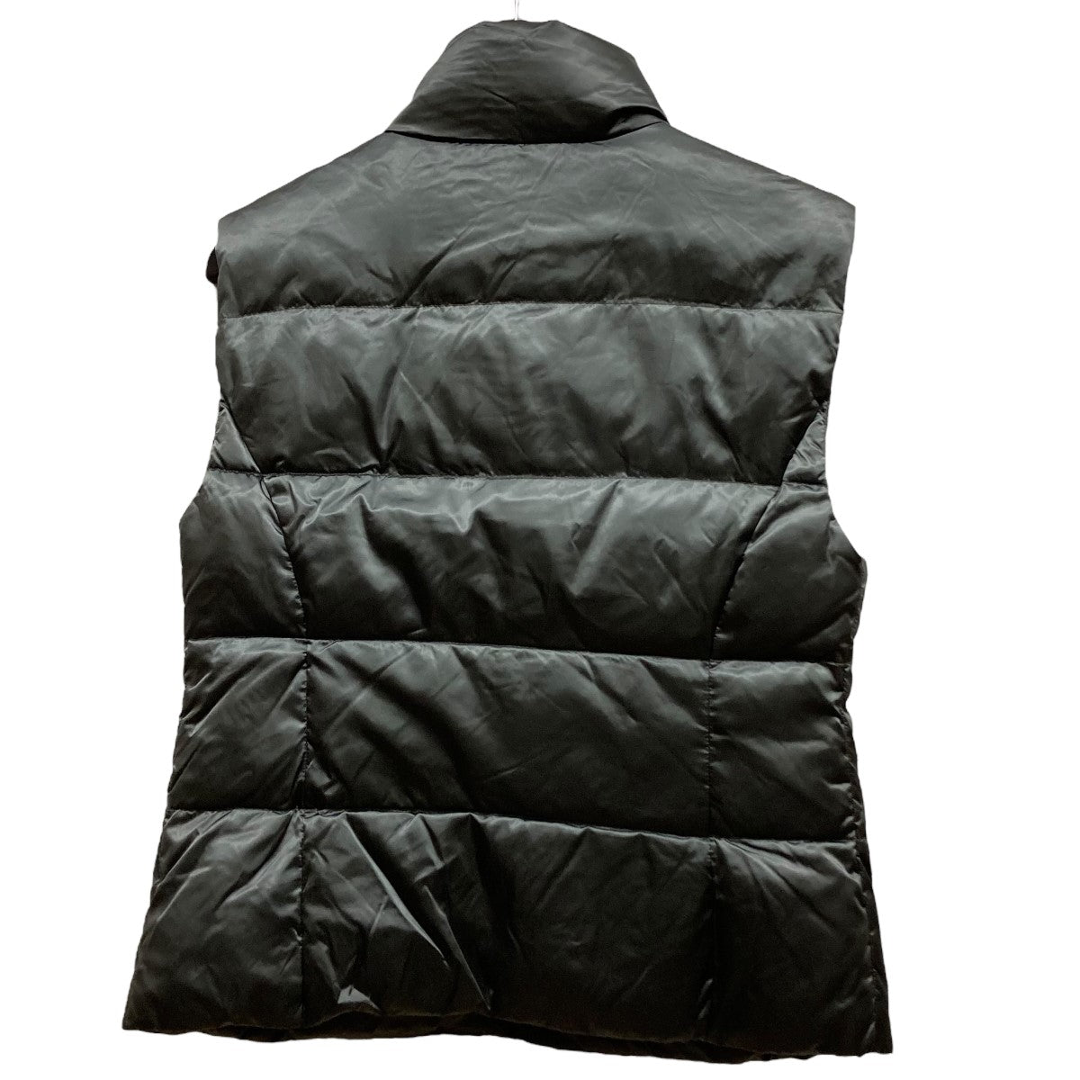 PRADAスポーツ　archive シルバー　プリーツ　ダウンベスト　中綿薄手 PRADA (プラダ) ロゴプレート フルジップ ダウンベスト