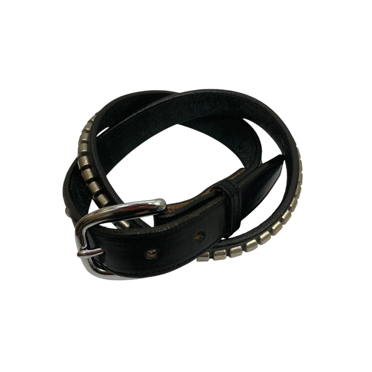 TORY LEATHER(トリーレザー) レザースタッズベルト ブラック