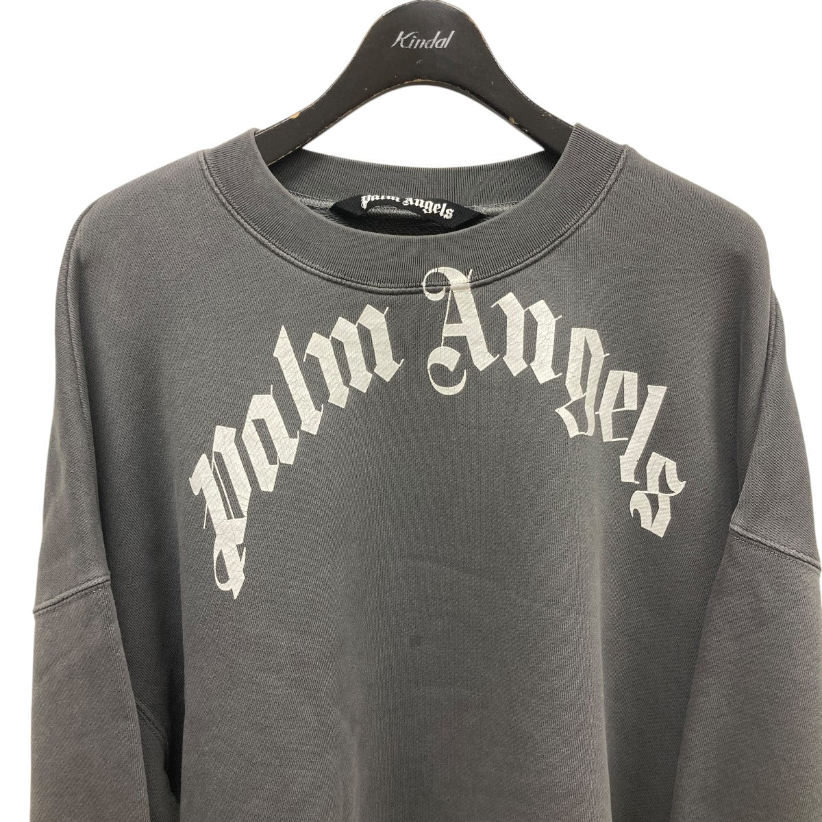 palm Angels グレー トレーナー XS ロゴ　パームエンジェルス palm Angels グレー トレーナー XS ロゴ パームエンジェルス palm ロゴ