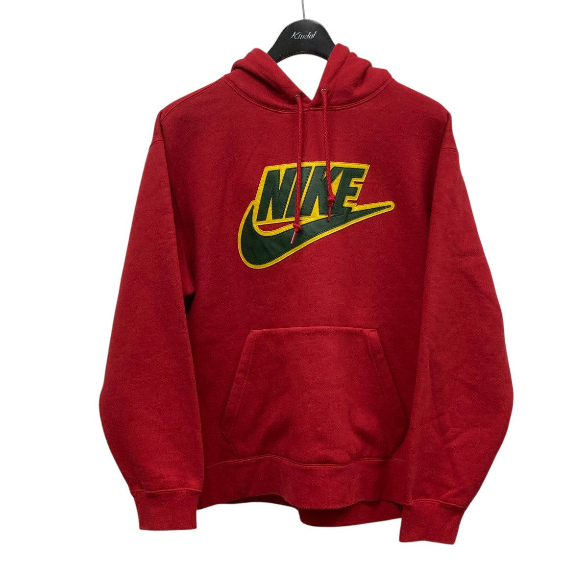 Supreme×NIKE Leather Applique Hooded Sweatshirtフーデッド