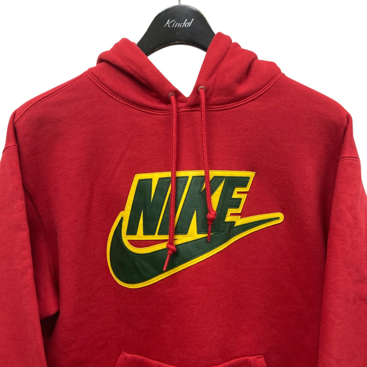 Supreme×NIKE Leather Applique Hooded Sweatshirtフーデッド