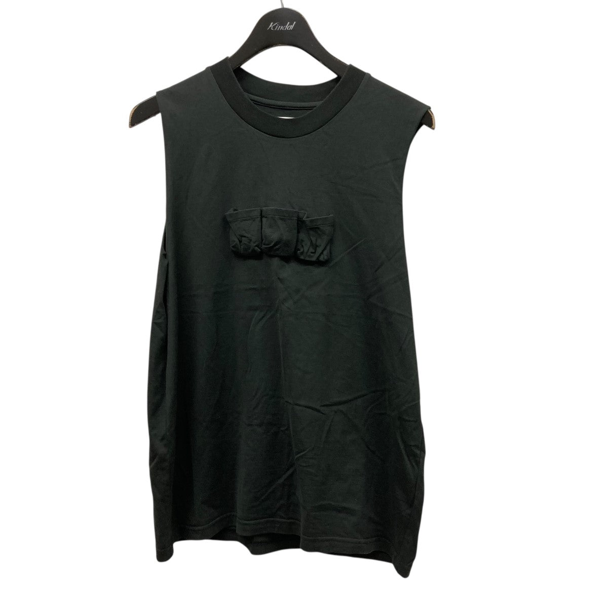 トップス MASU MINI POCKET SLEEVELESS TOP 48 MASU(エムエーエスユー)のMINI POCKET SLEEVELESS TOP BLACKの
