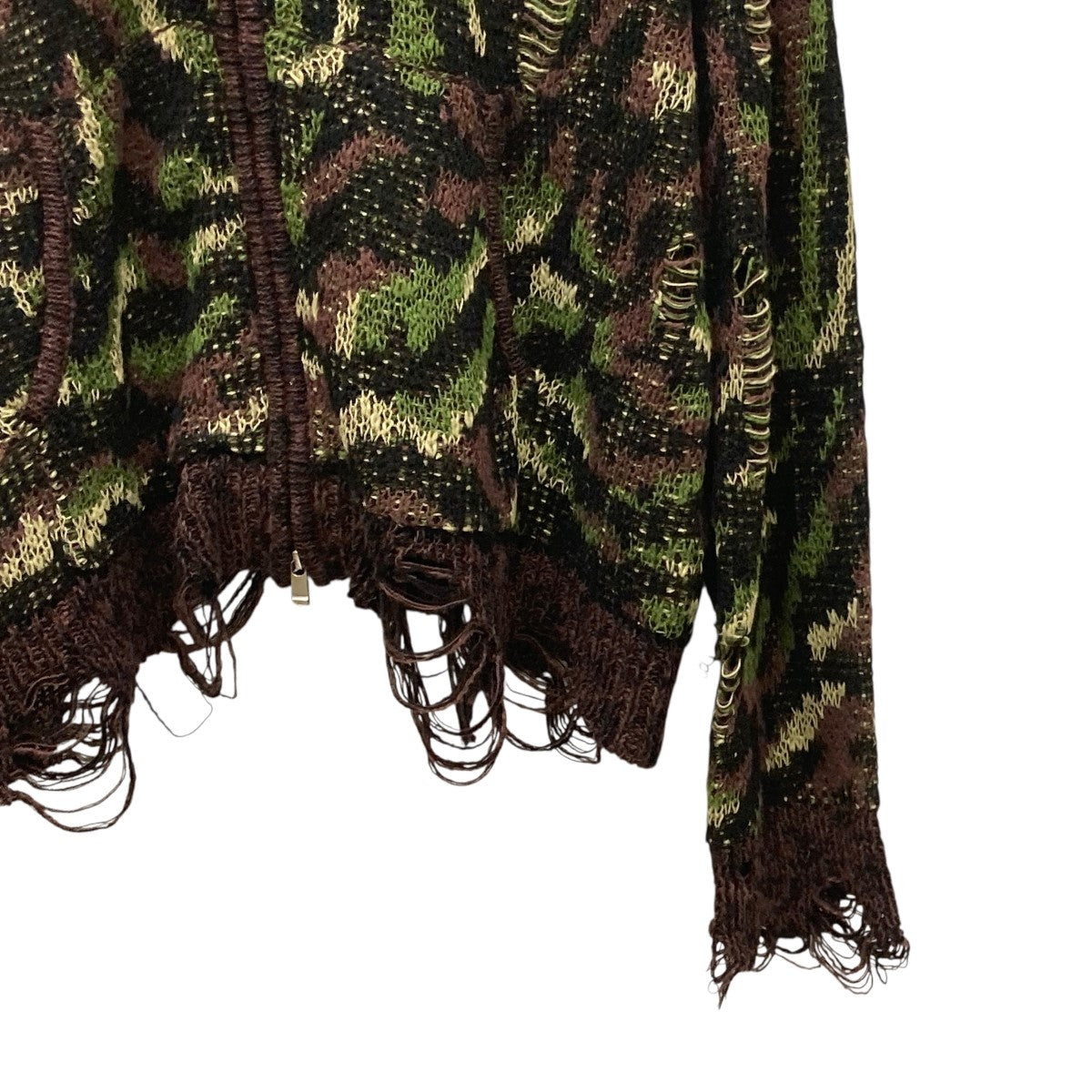 KAMIYA(カミヤ) 25SSCamouflage Zip Knit Hoodie迷彩ニット