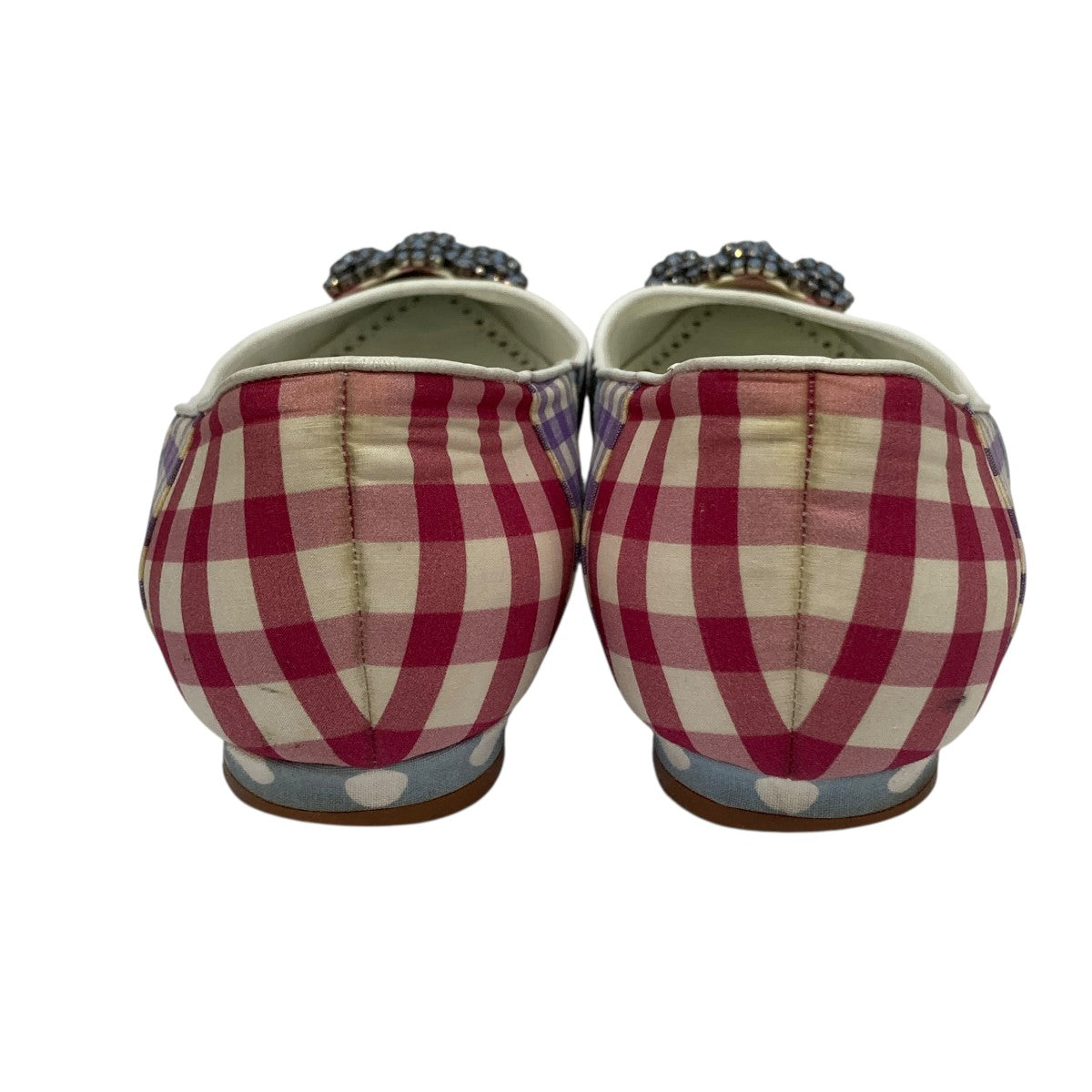 Manolo Blahnik(マノロブラニク) ドットギンガムチェックパンプス Manolo Blahnik(マノロブラニク) ドットギンガムチェックパンプス
