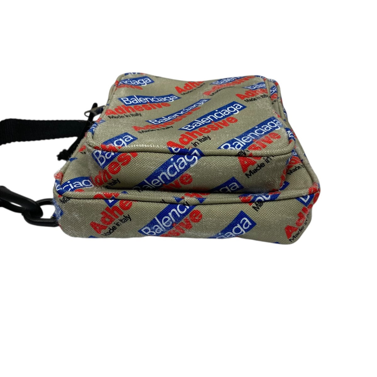 【美品】BALENCIAGA ボディバッグ エクスプローラー ロゴ総柄 ブランド古着】エクスプローラー ペイント柄ベルトバッグ ボディ