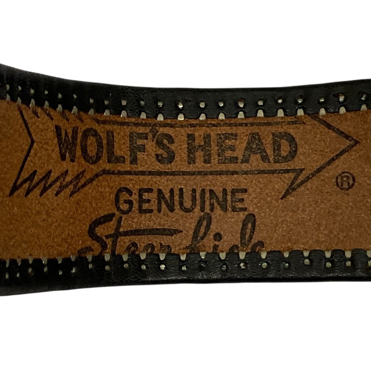 WOLF'SHEAD(ウルフズヘッド) レザーバングル レッド サイズ 表記無し