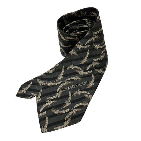Jean Paul GAULTIER(ジャンポールゴルチェ) フェザー刺しゅうネクタイ