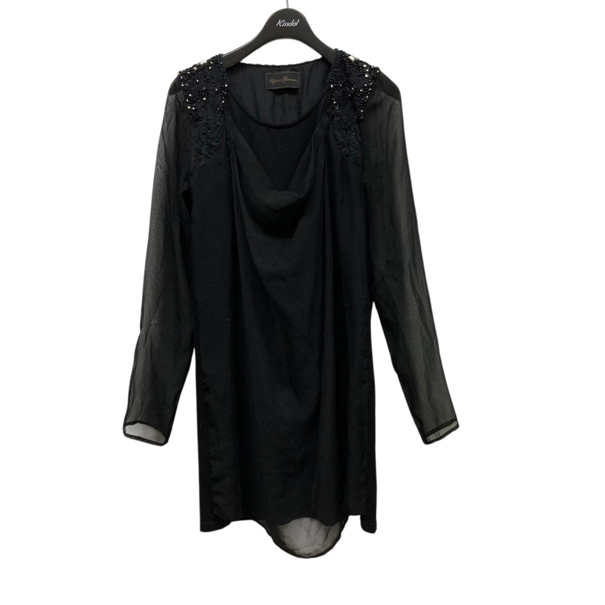 ヒステリックグラマー Hysteric Glamour シアービジューカットソー 012CO04 ブラック サイズ：Free Hysteric Glamour(ヒステリックグラマー) シアービジュー