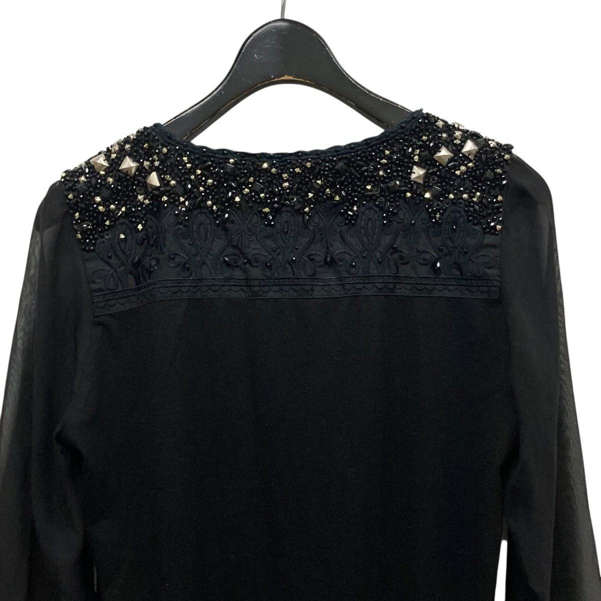 ヒステリックグラマー Hysteric Glamour シアービジューカットソー 012CO04 ブラック サイズ：Free Hysteric Glamour(ヒステリックグラマー) シアービジュー