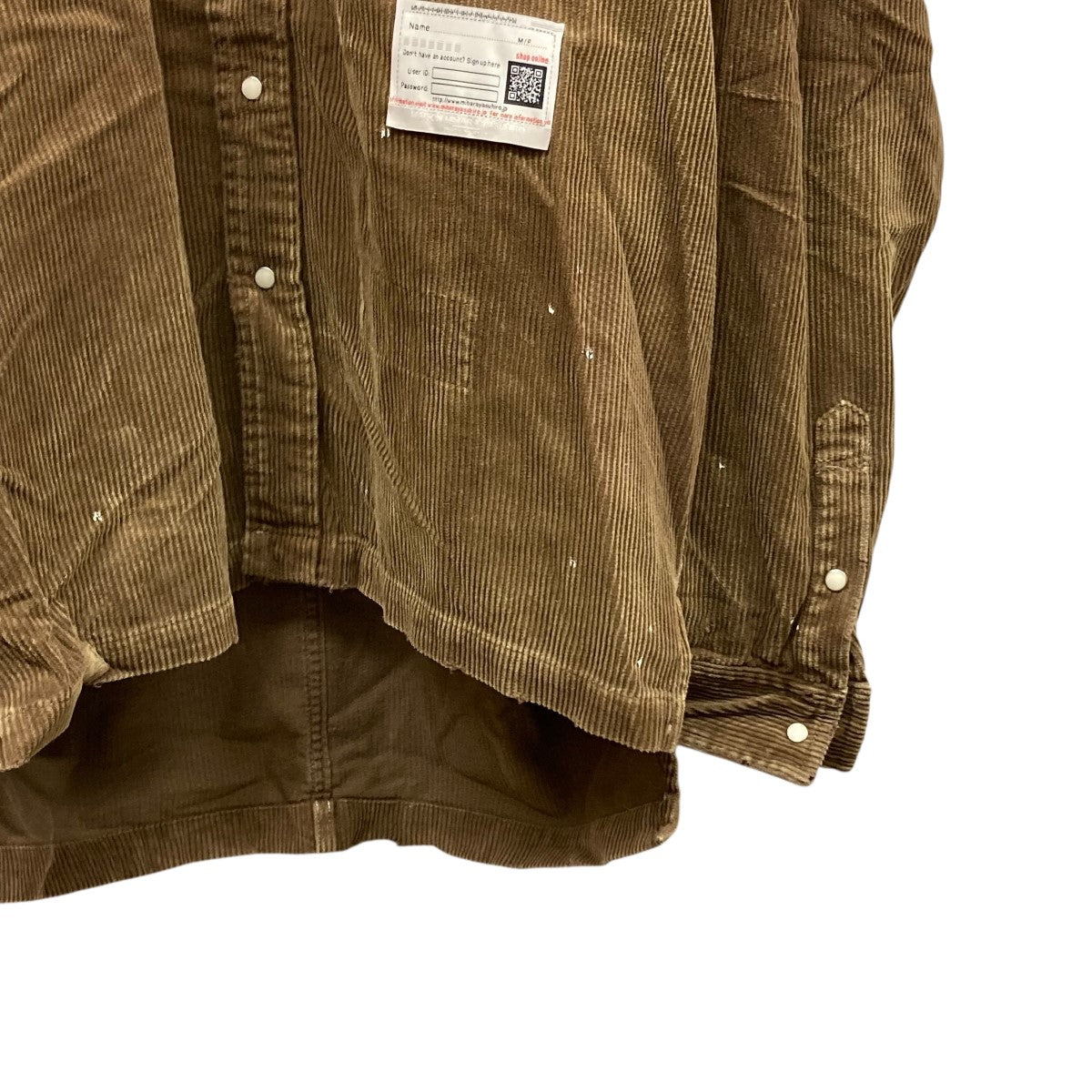 MAISON MIHARA YASUHIRO コーデュロイ　ブラウン　ジャケット Maison MIHARA YASUHIRO ONLINE STORE（ミハラヤスヒロオンライン