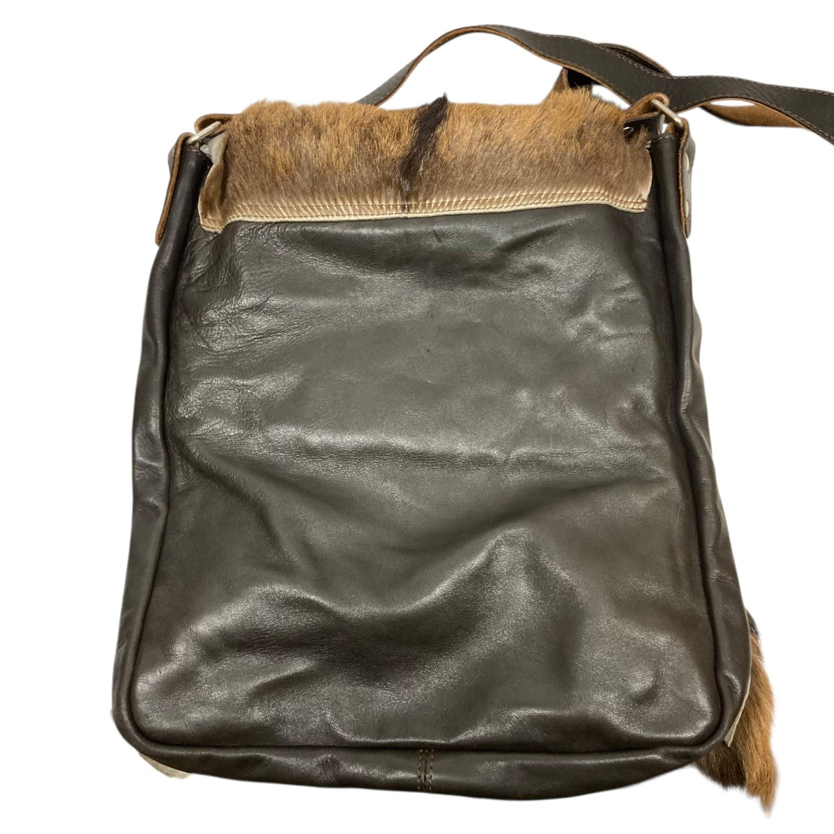 Maison Margiela ファーレザーショルダーバッグ 古着・中古-3枚目のアイテム画像