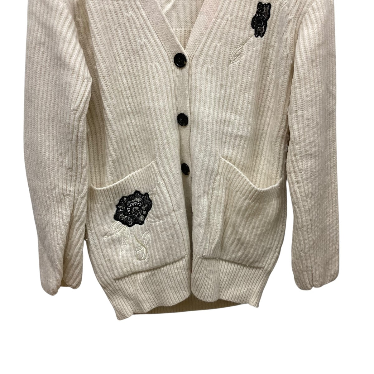 Lace Applique Cardiganニットカーディガン2F4RTP041K41