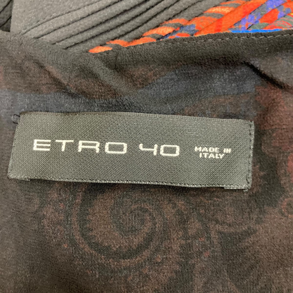 ETRO(エトロ) ペイズリー柄ワンピース ブラック×ピンク サイズ