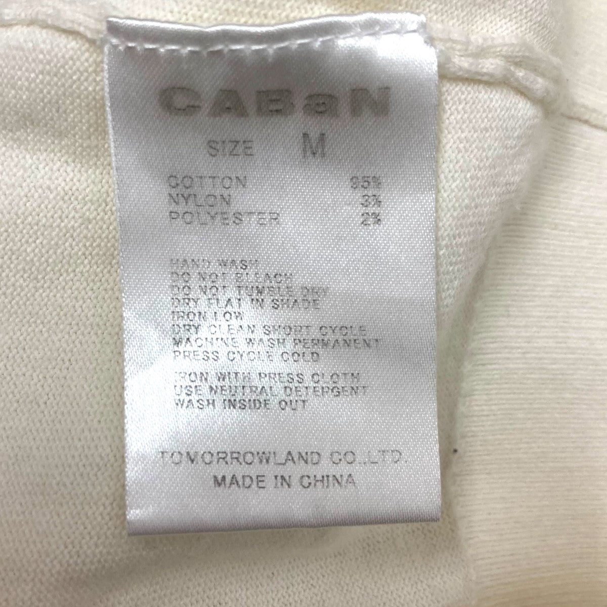 CABaN キャバン コットンポロシャツ ホワイトLサイズ CABaN コットン ポロニットプルオーバー（ニット/セーター