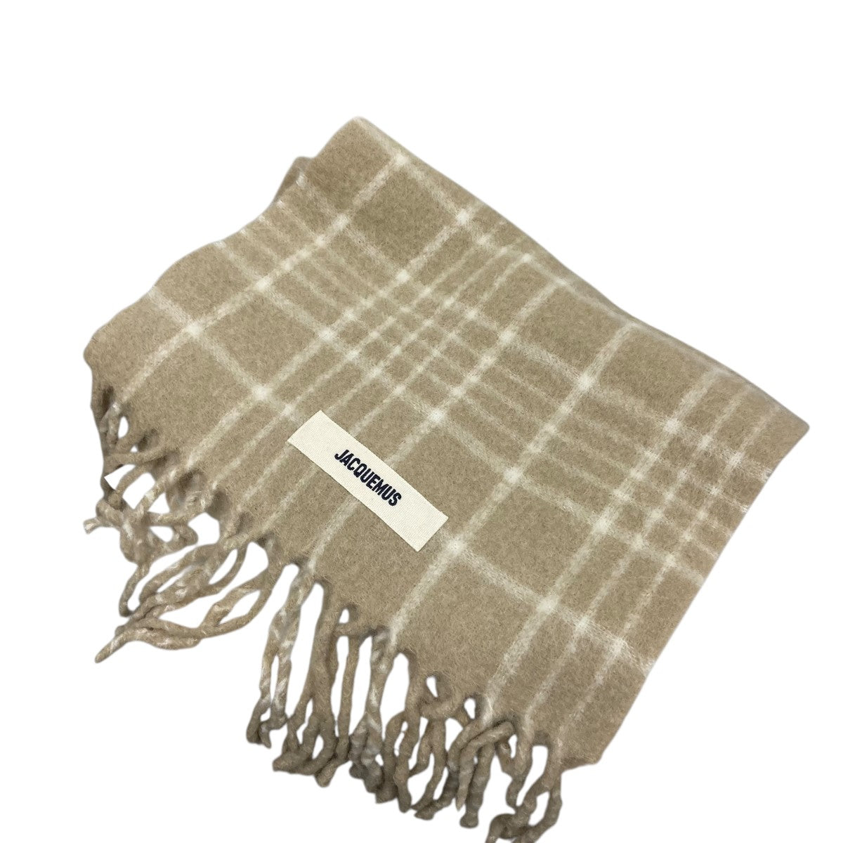 JACQUEMUS(ジャックムス) モヘアアルパカマフラー ベージュ サイズ ONE