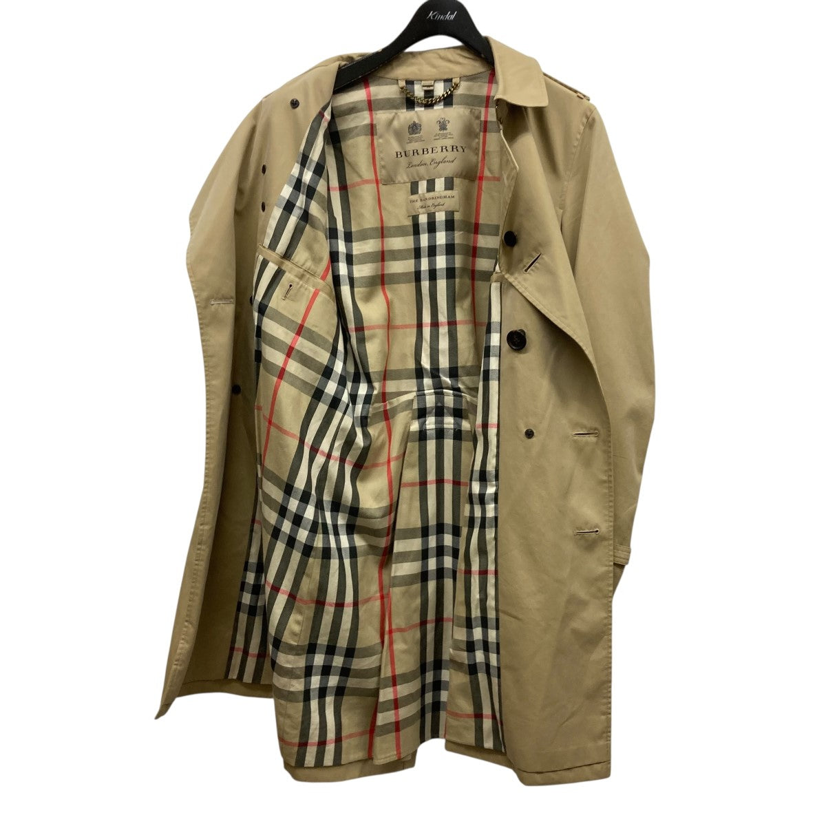 BURBERRY カーキベージュ トレンチコート BURBERRY バーバリー FD082-030-41 裏地ノバチェック トレンチ