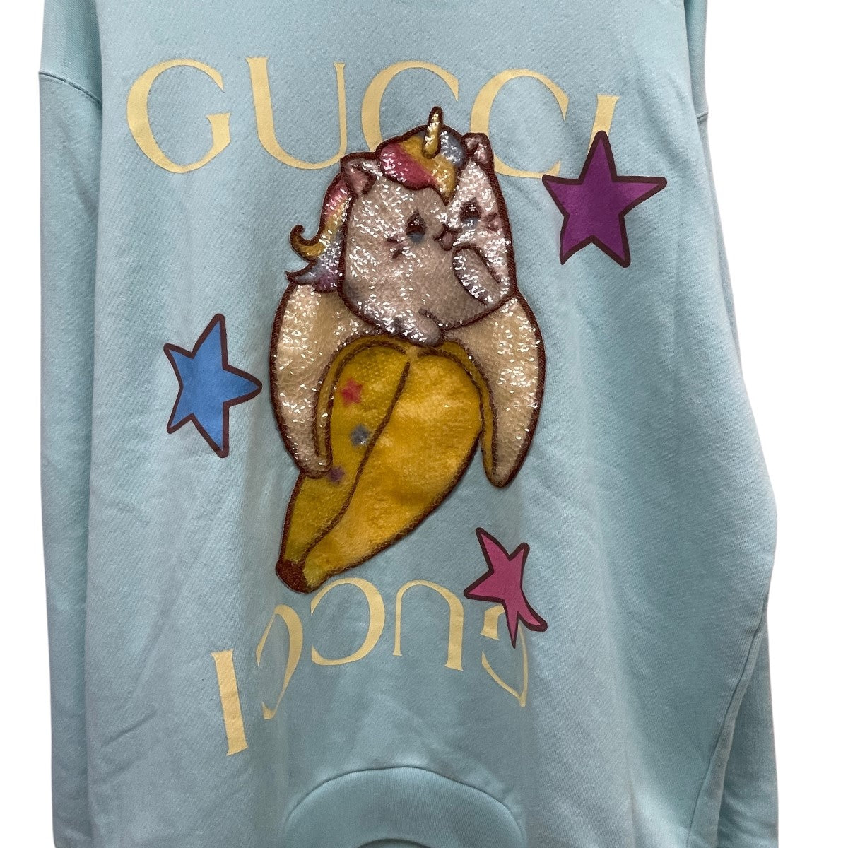 GUCCI(グッチ) スパンコール刺しゅうプリントスウェット617964