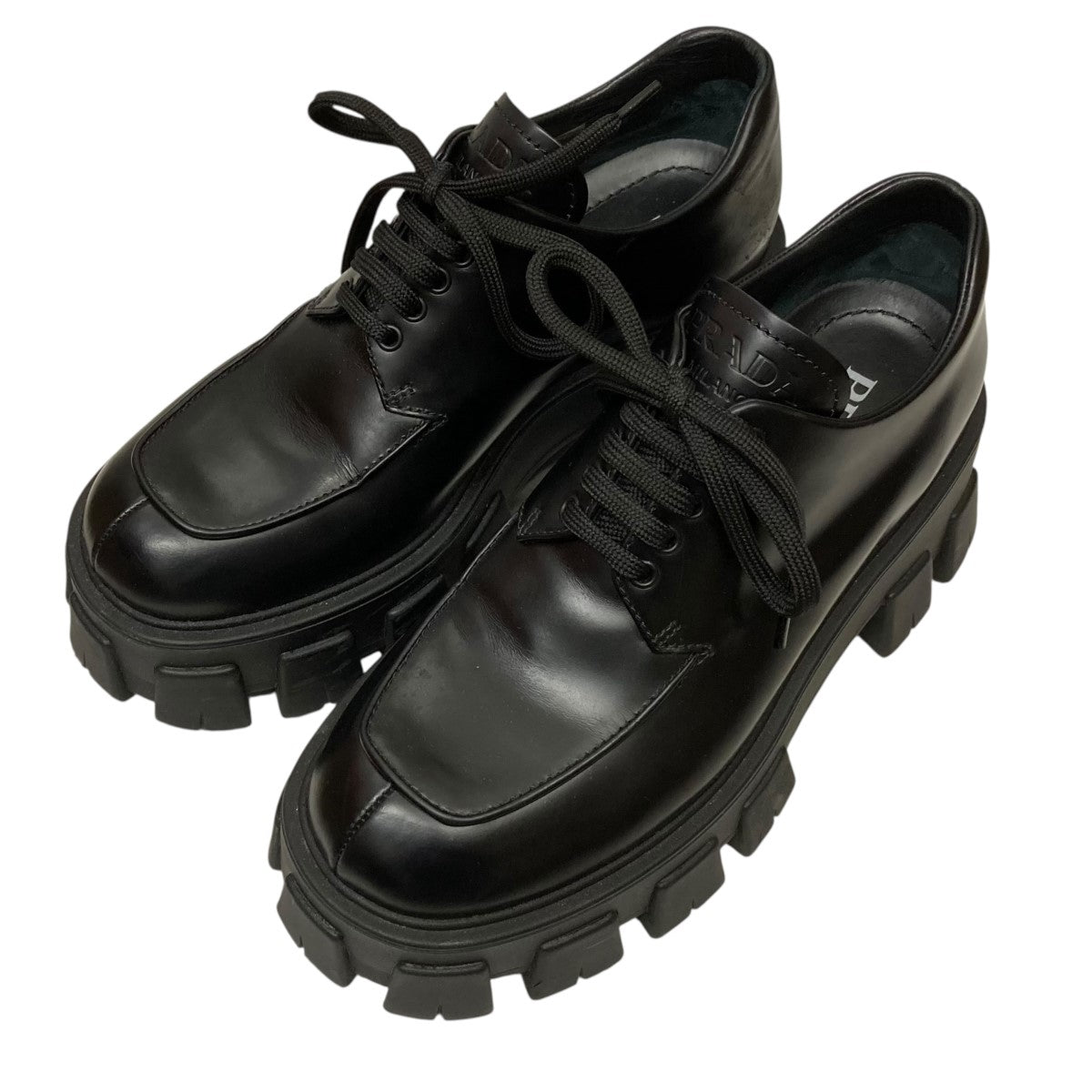 PRADA - 未使用 プラダ PRADA レザーシューズ ダービーシューズ