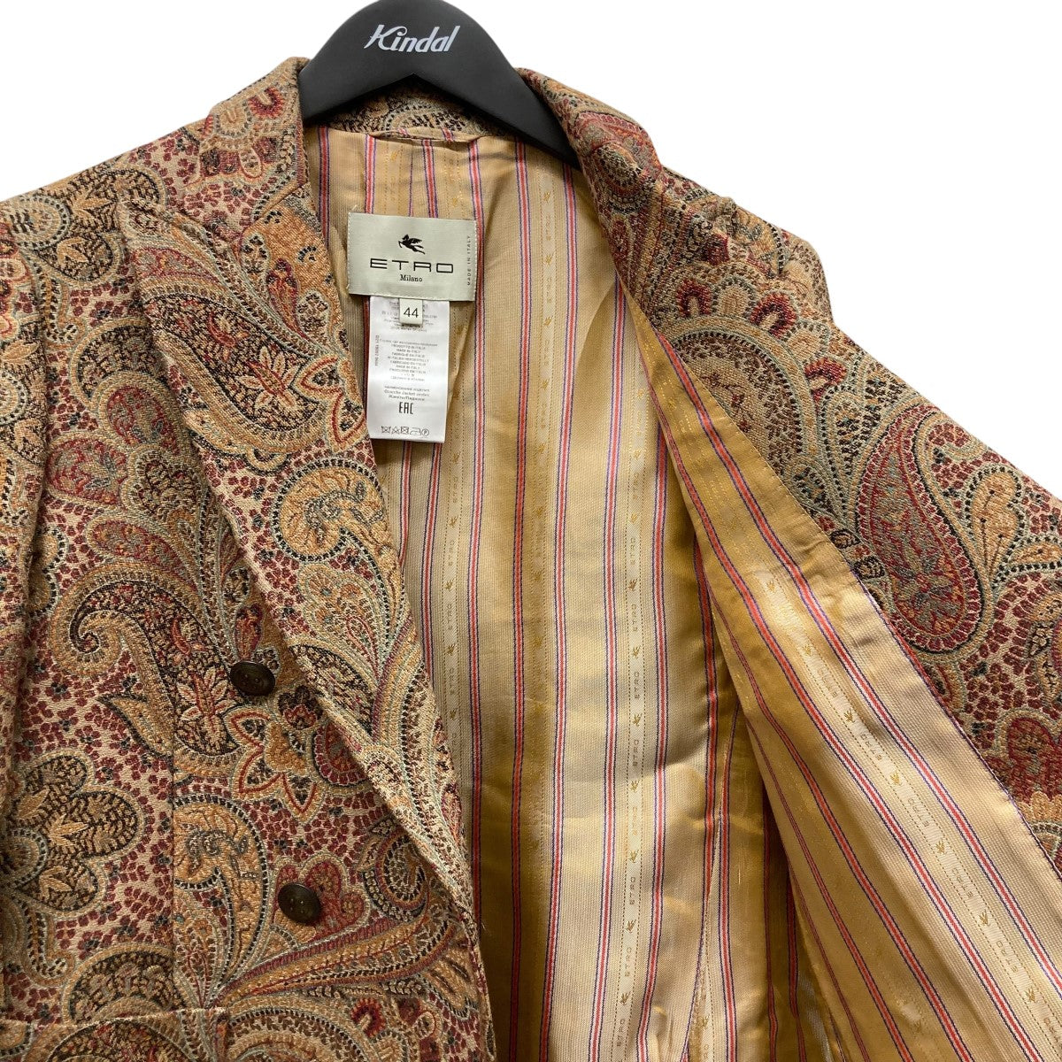 ETRO エトロ ペイズリー ジャケット レディース 42 中古・古着通販】ETRO (エトロ) 総柄ジャケット マルチカラー