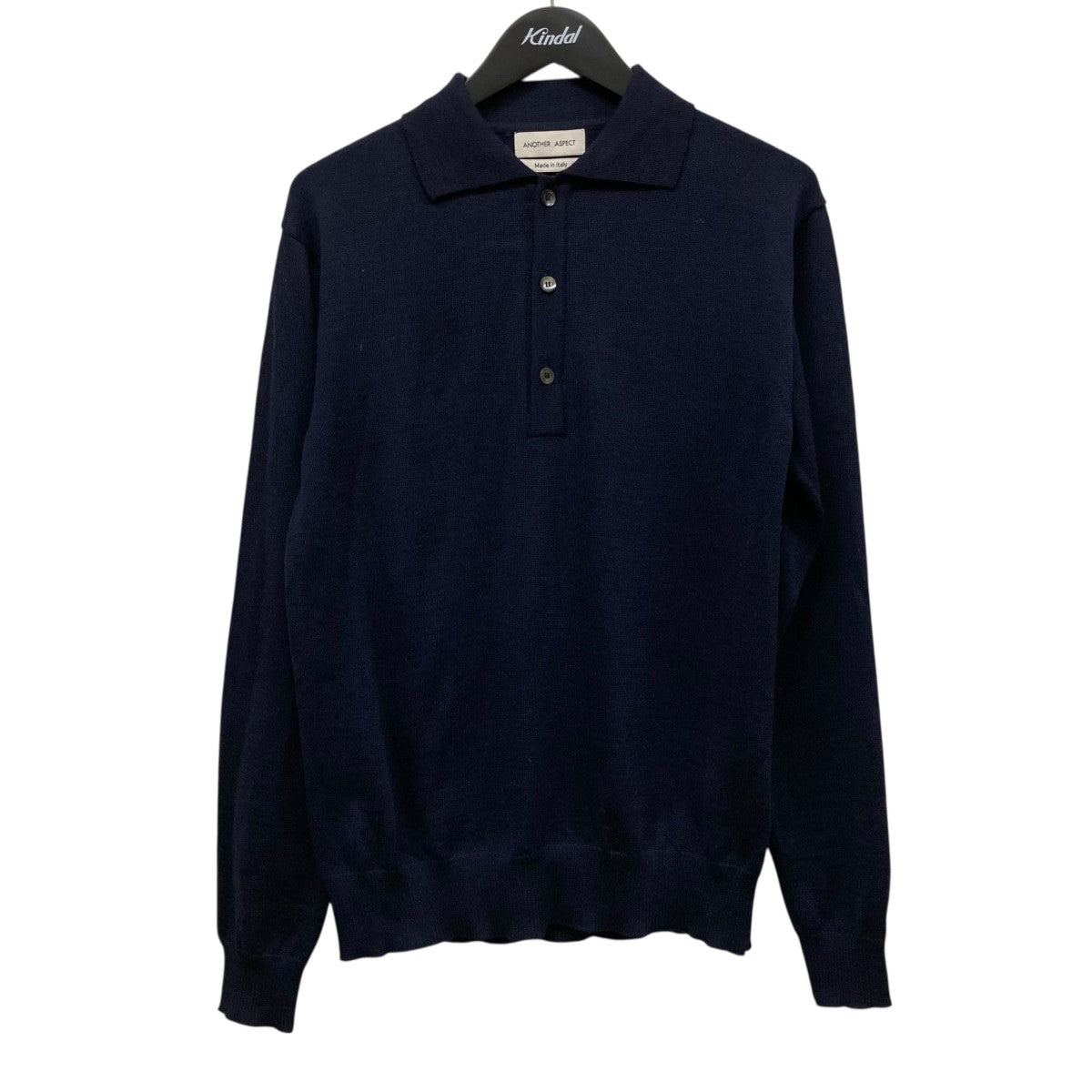 ☆新品未使用品☆  ネイビー ポロシャツ XL ANOTHER ASPECT(アナザーアスペクト) ニットポロシャツ ネイビー