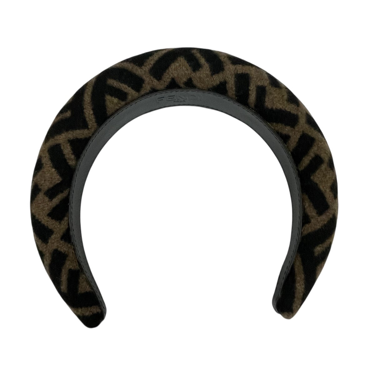 FENDI フェンディ　FF柄ロゴモチーフ　カチューシャ　正規品 FENDI(フェンディ) ロゴカチューシャFXQ646 FXQ646 ブラウン