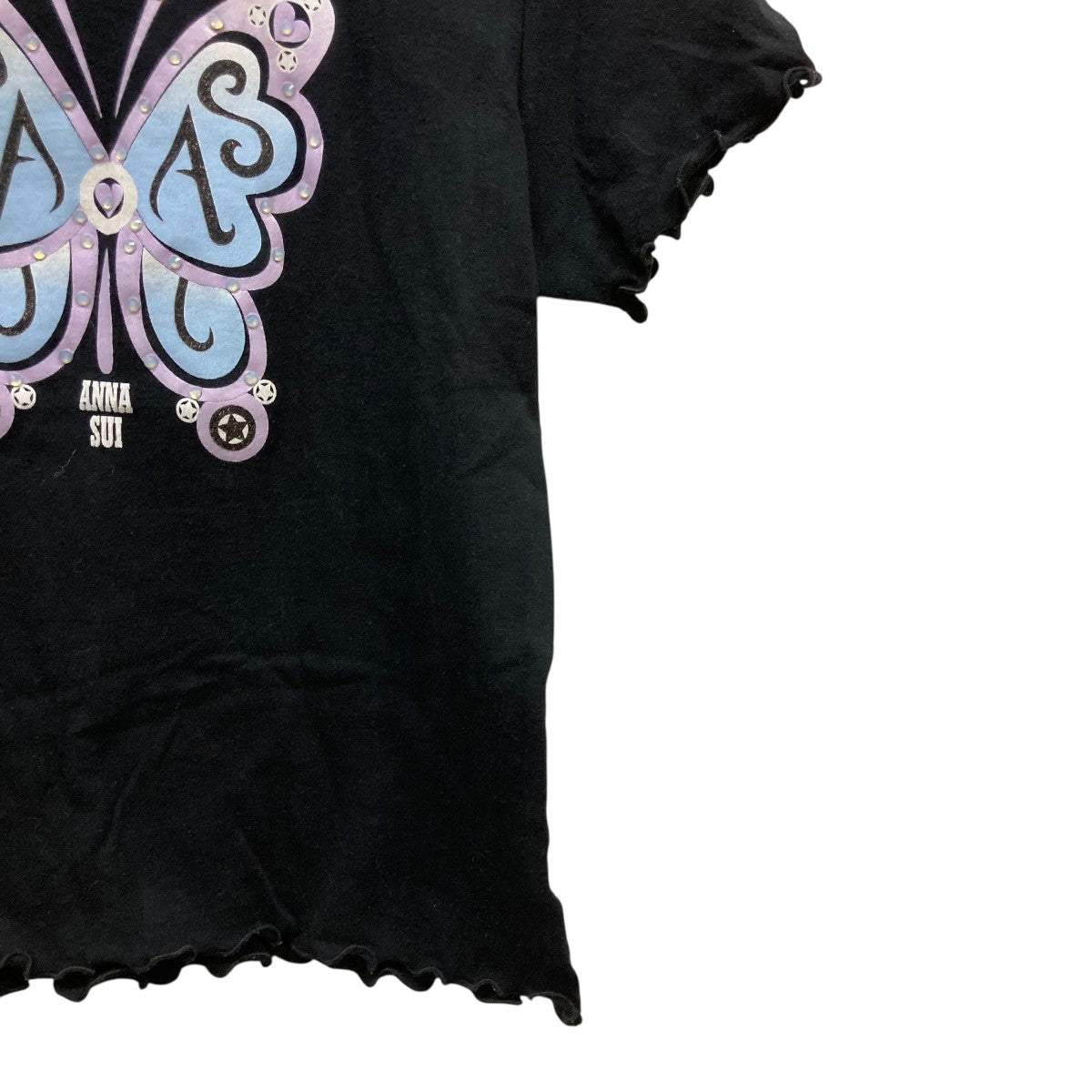 アナスイ×オープニングセレモニー ANNA SUI×OPENING CEREMONY プリントカットソー 6605．KK  BE ブラック サイズ：M ANNA SUI×OPENING CEREMONY プリントカットソー6605.KK BE 6605