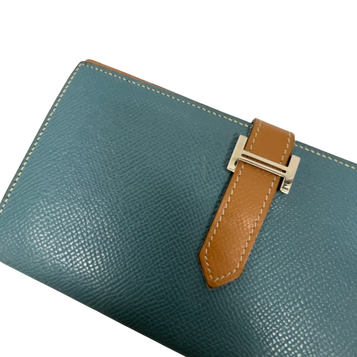 HERMES(エルメス) 2008年製ベアン スフレ 長財布 L刻印 スカイ