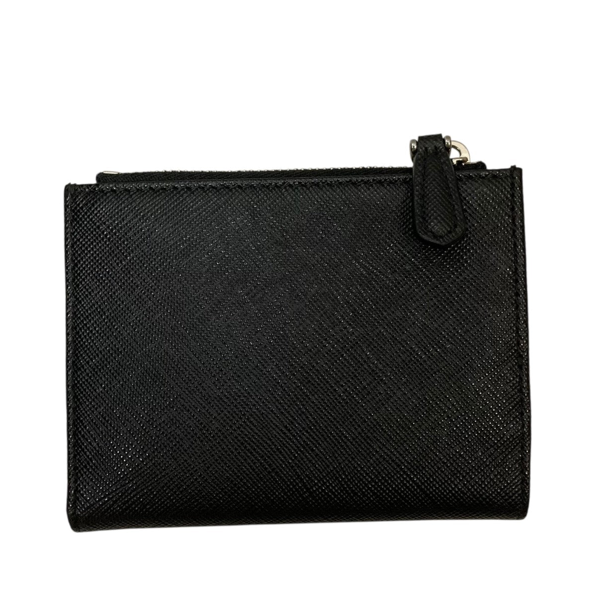【極美品】PRADA プラダ 二つ折り財布 1ML050 ブラック シルバー PRADA(プラダ) 二つ折り財布1ML050 1ML050 ブラック|【公式