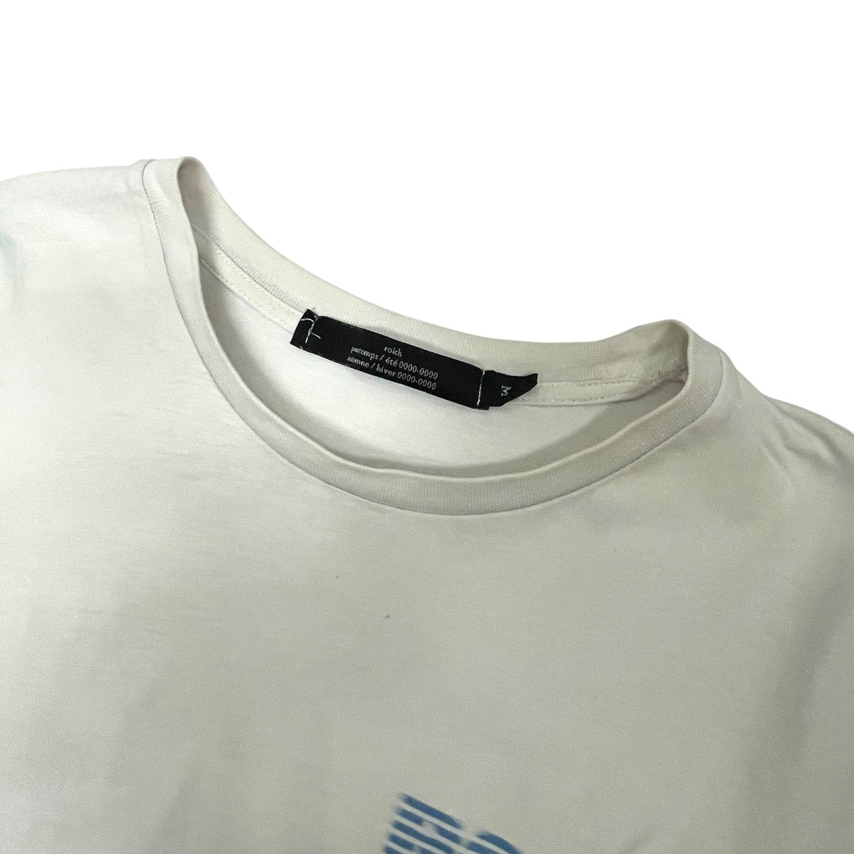 ロク rokh rokh Neon Logo Print T-Shirt ロゴプリントTシャツ R9CA19 ホワイト サイズ：M rokh(ロク) rokh Neon Logo Print T-ShirtロゴプリントTシャツ