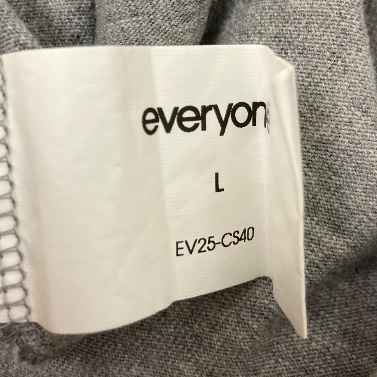 everyone グレー L ポケット付き長袖カットソー everyone(エブリワン) 長袖ポケットカットソーEV25-CS40 EV25