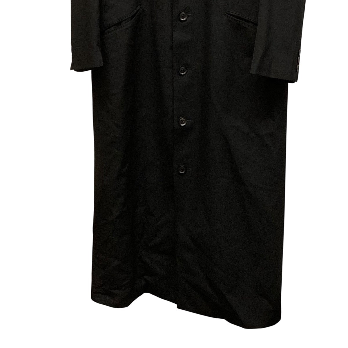 YOHJI YAMAMOTO ヨウジヤマモトプールオム ロングコート ヨウジヤマモトプールオム ロングコート フラノエンジコート H0