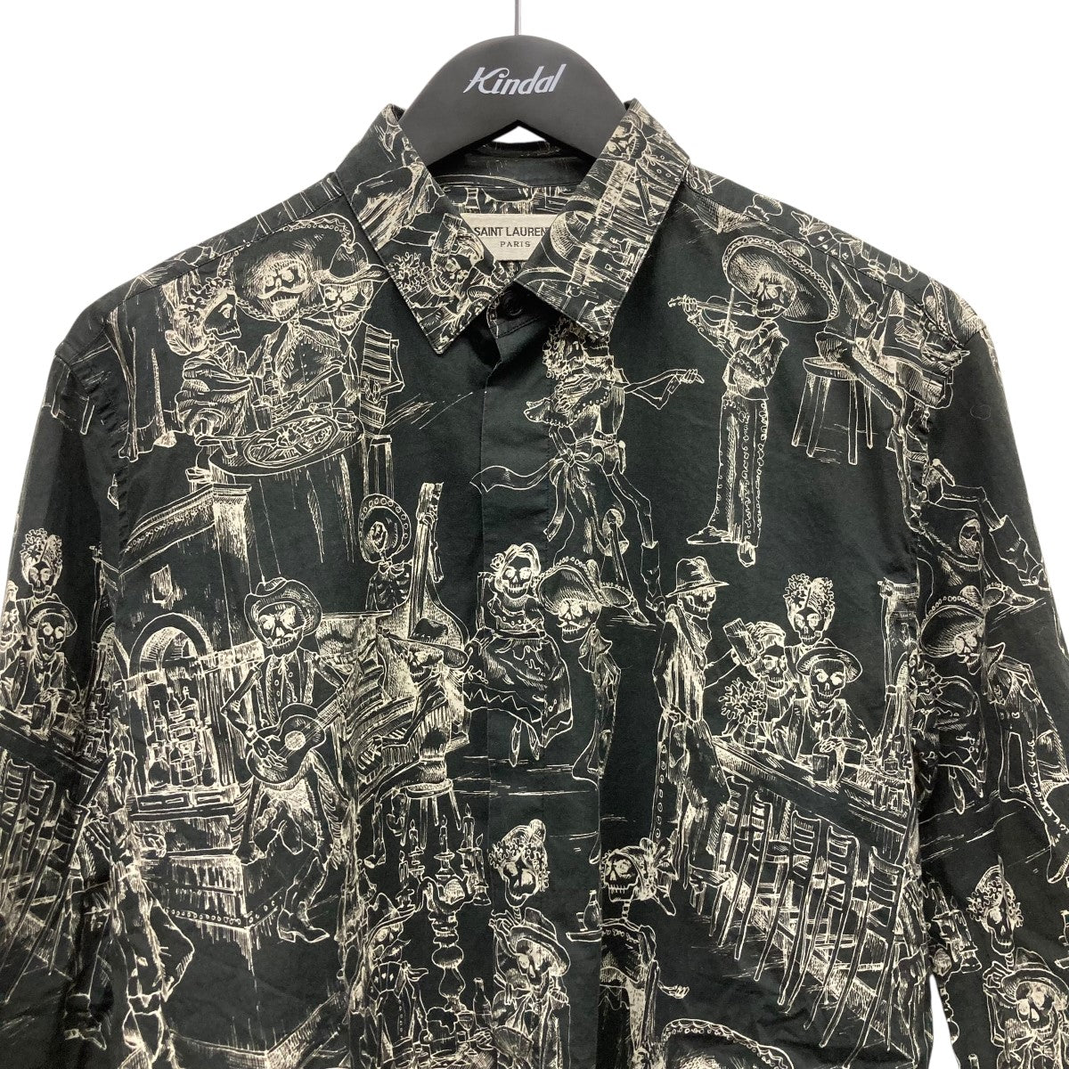 Saint Laurent Paris skelton shirtスケルトンシャツ 古着・中古-3枚目のアイテム画像