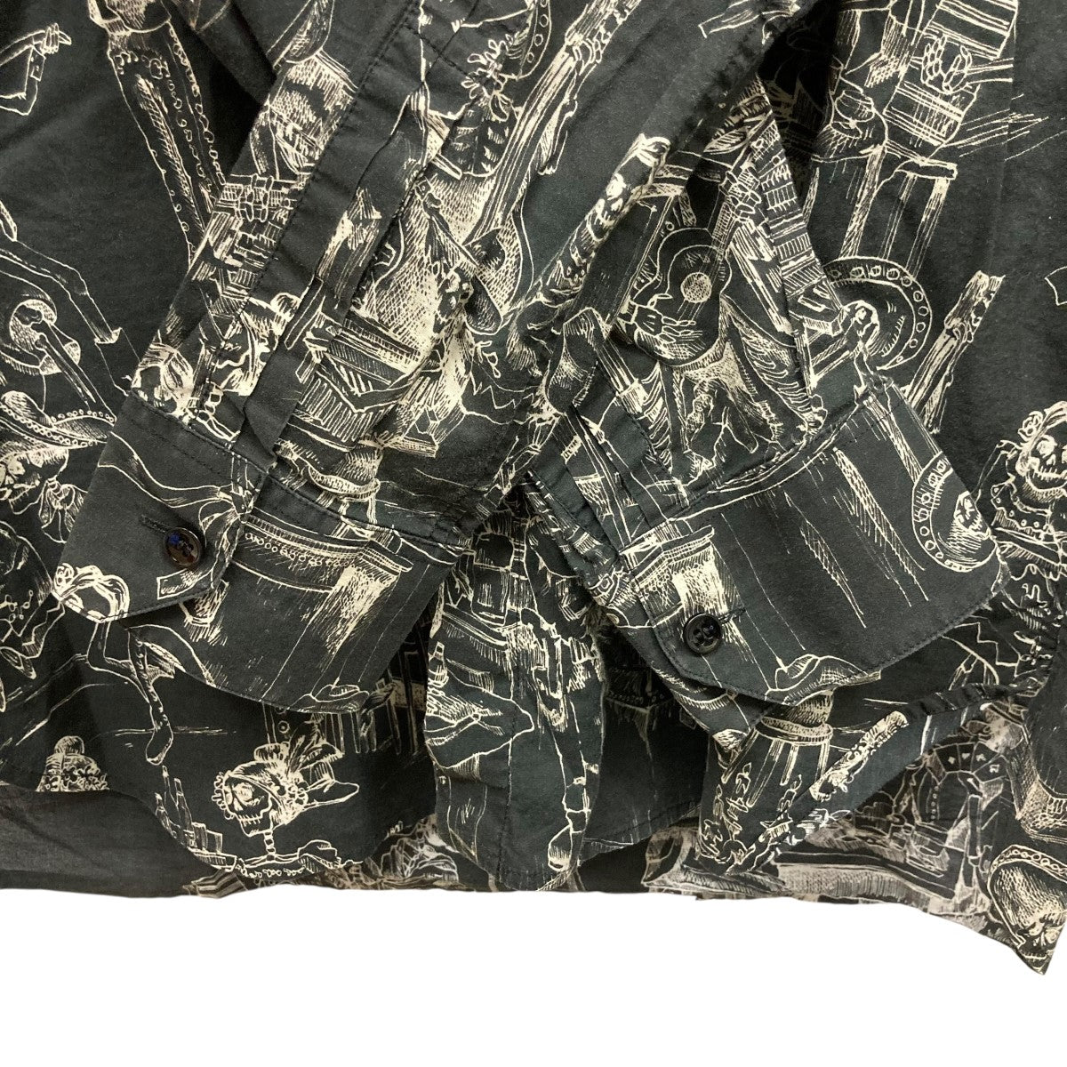 Saint Laurent Paris skelton shirtスケルトンシャツ 古着・中古-5枚目のアイテム画像