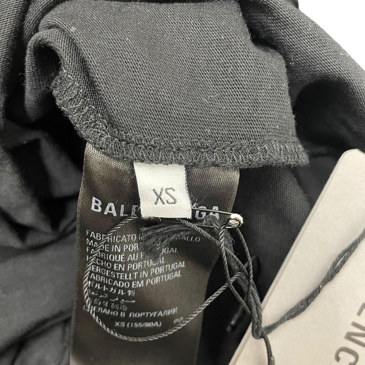 Balenciaga☆関税込☆フロントロゴ コットンTシャツ ブラック 2023年新作登場 バレンシアガ コピー Tシャツ BALENCIAGA 360度