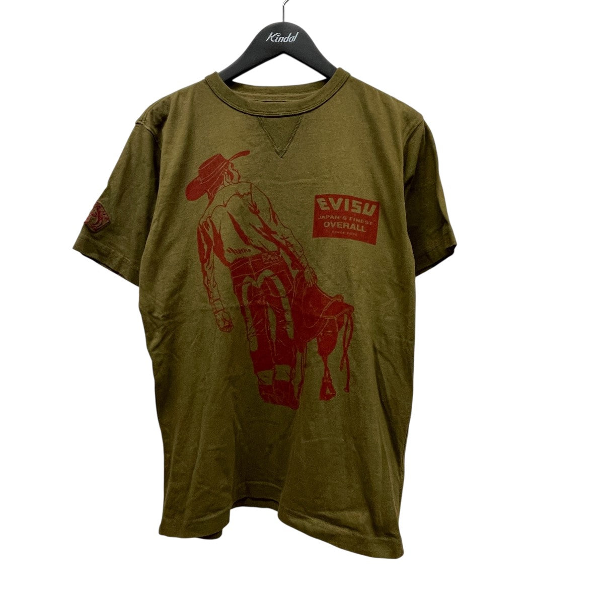 EVISU(エヴィス) ロゴプリントTシャツ オリーブ サイズ L
