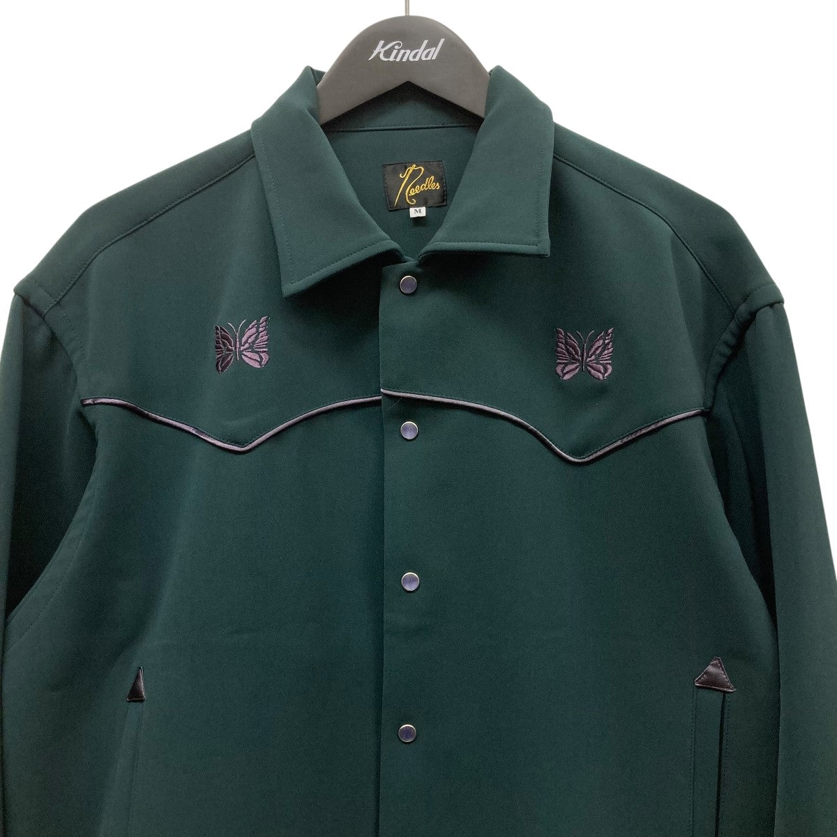 早い者勝ち Needles セットアップ カウボーイジャケット グリーン Needles(ニードルズ) PIPING COWBOY JAC Needlesカウボーイ