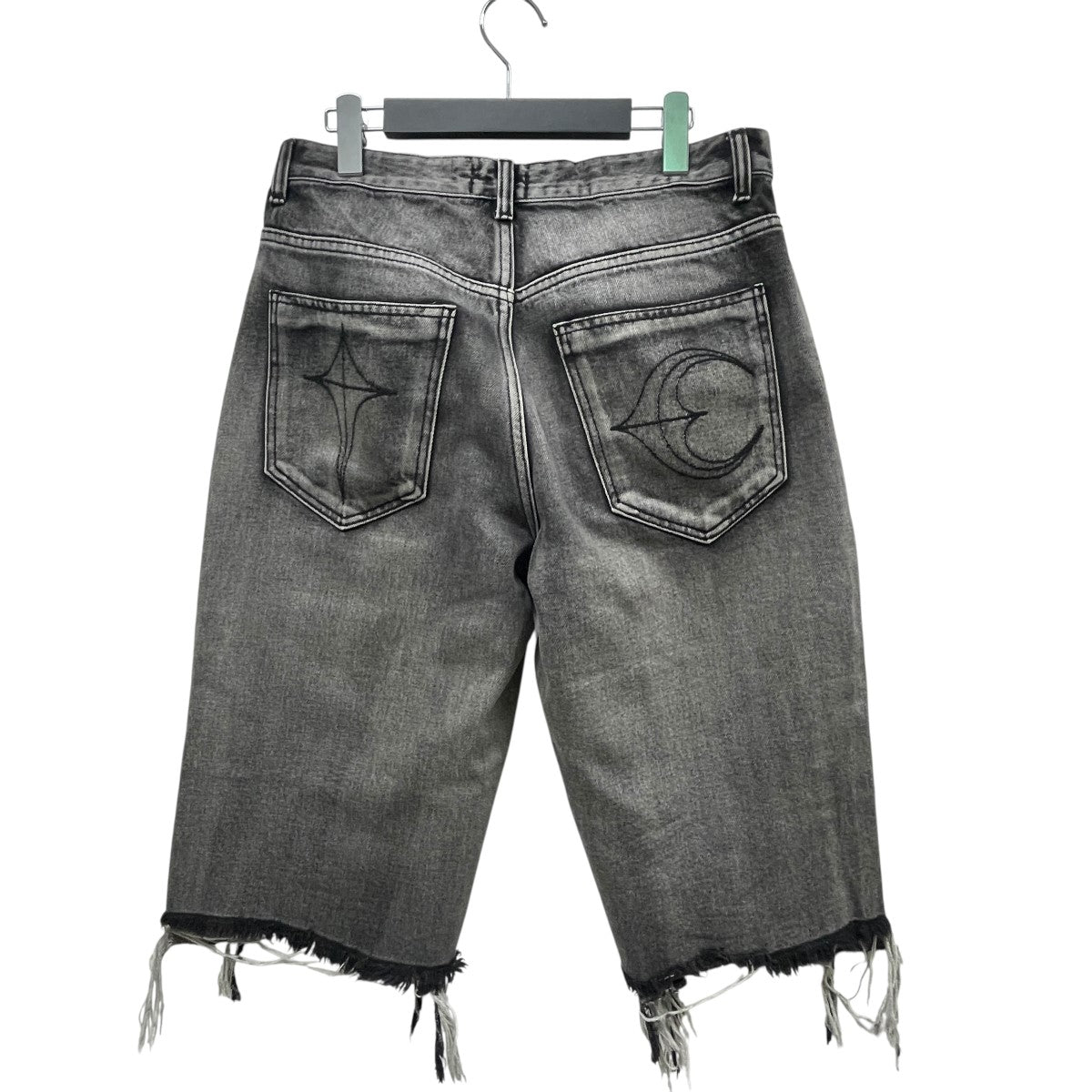 THUG CLUB DOUBLE KNEE DAMAGE SHORTSダブルニーデニムハーフパンツTC24PT0302 古着・中古-2枚目のアイテム画像