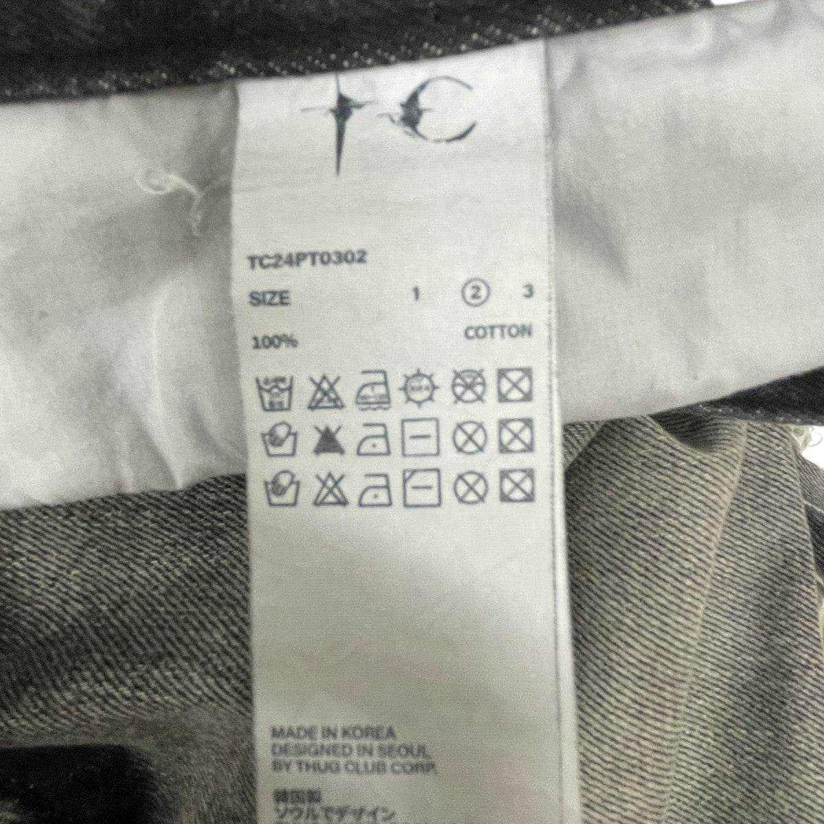 THUG CLUB(サグクラブ) DOUBLE KNEE DAMAGE SHORTSダブルニーデニム