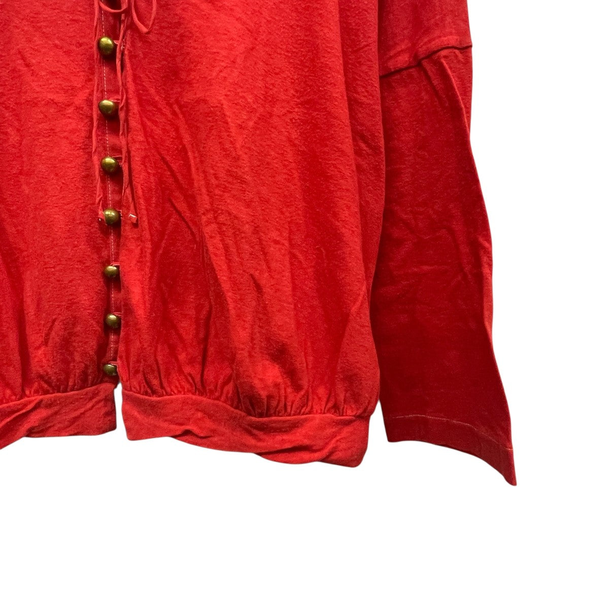 トリココムデギャルソン tricot COMME des GARCONS 11SS 金ボタンカットーブラウス レッド サイズ：表記無し tricot COMME des GARCONS(トリココムデギャルソン) 11SS金