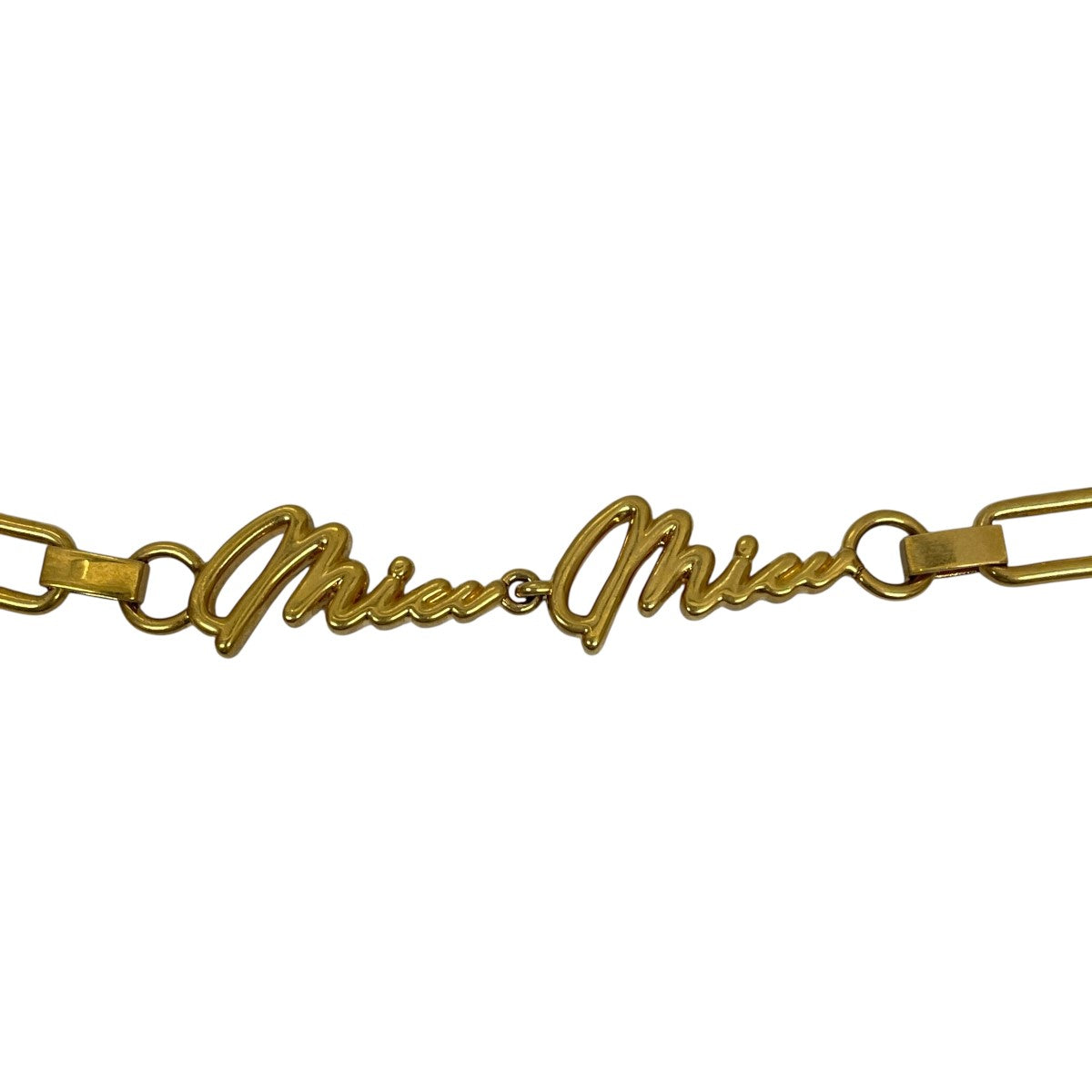 大人気☆ miu miu ロゴネックレス ゴールド45cm MIU MIU(ミュウミュウ) ロゴネックレス ゴールド サイズ ONESIZE
