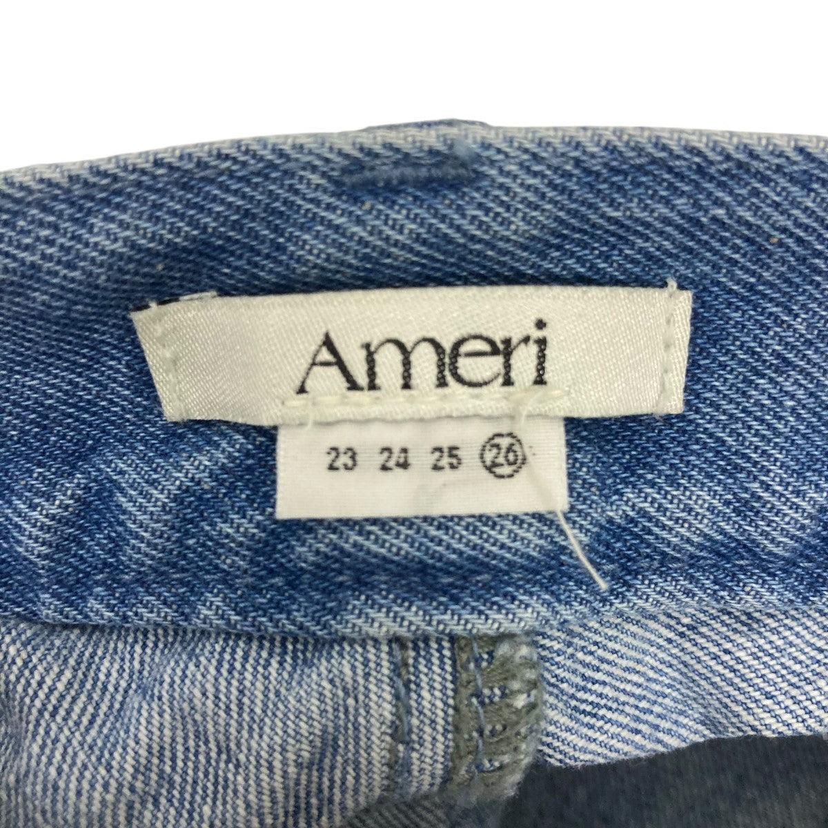 AMERI(アメリ) SIDE SWITCH 2WAY RIBBON DENIM PANTSスウェット  