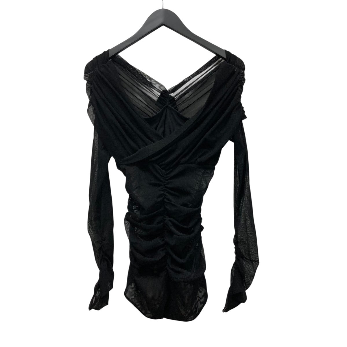 フェティコ FETICO TULLE FRILLED BODYSUIT シースルーボディスーツ FTC252-0402 ブラック サイズ：1 TULLE FRILLED BODYSUIT – FETICO Official Online Shop