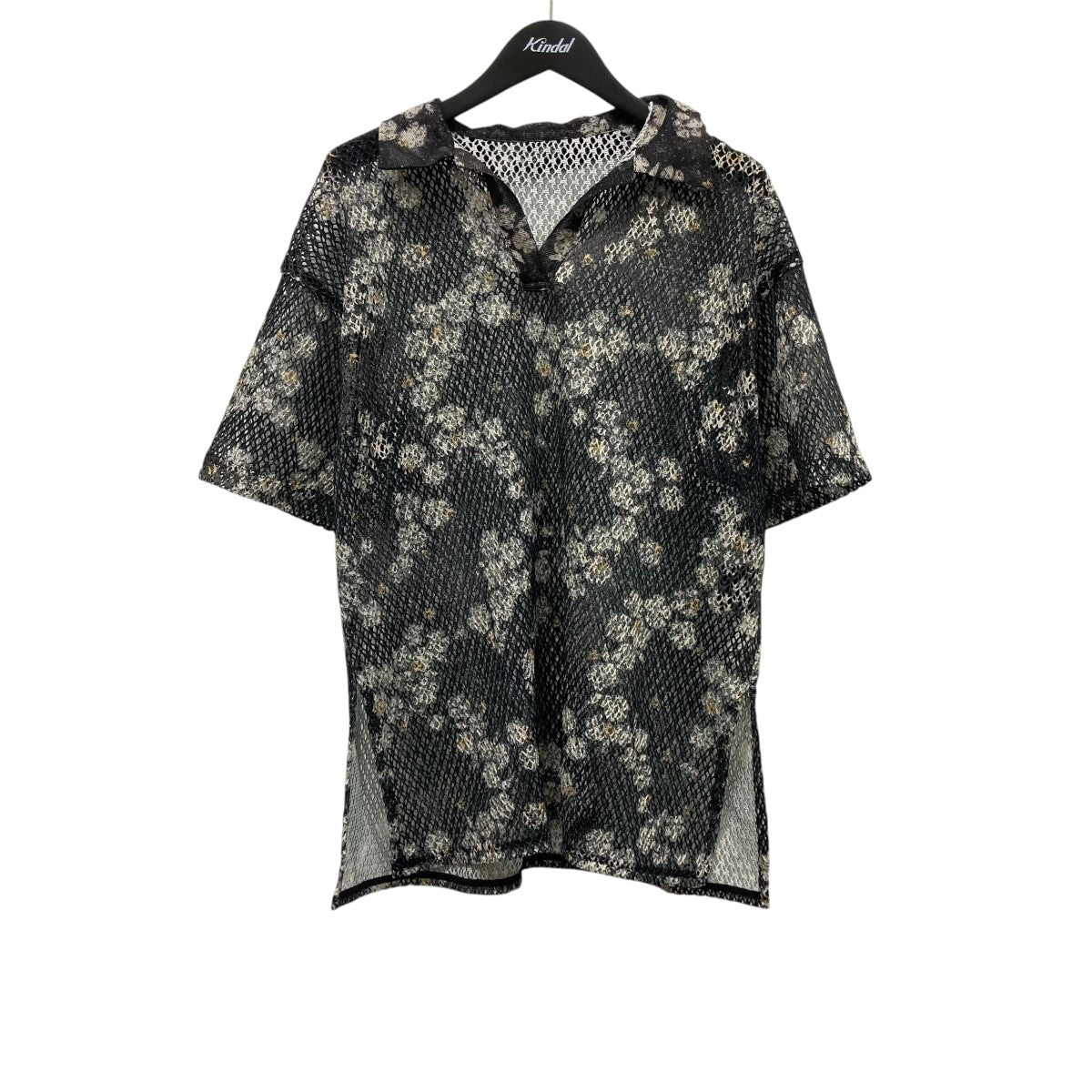 AMERI×KEITA MARUYAMA BLUR FLOWER TOP半袖メッシュシャツ02410490450 古着・中古-1枚目のアイテム画像