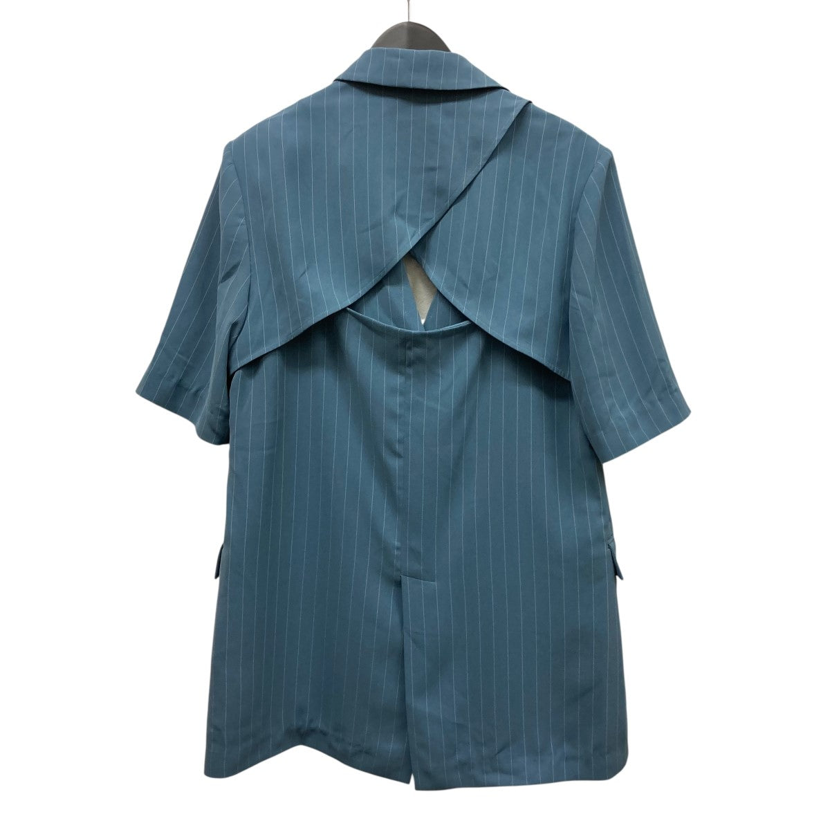 AMERI(アメリ) BACK CURTAIN OPEN HS JACKETストライプ半袖