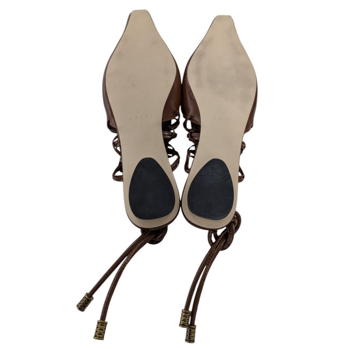 Ameri　アメリヴィンテージ　フラットサンダル　ダークブラウン AMERI(アメリ) MEDI SHELLY FLAT SANDALフラットサンダル